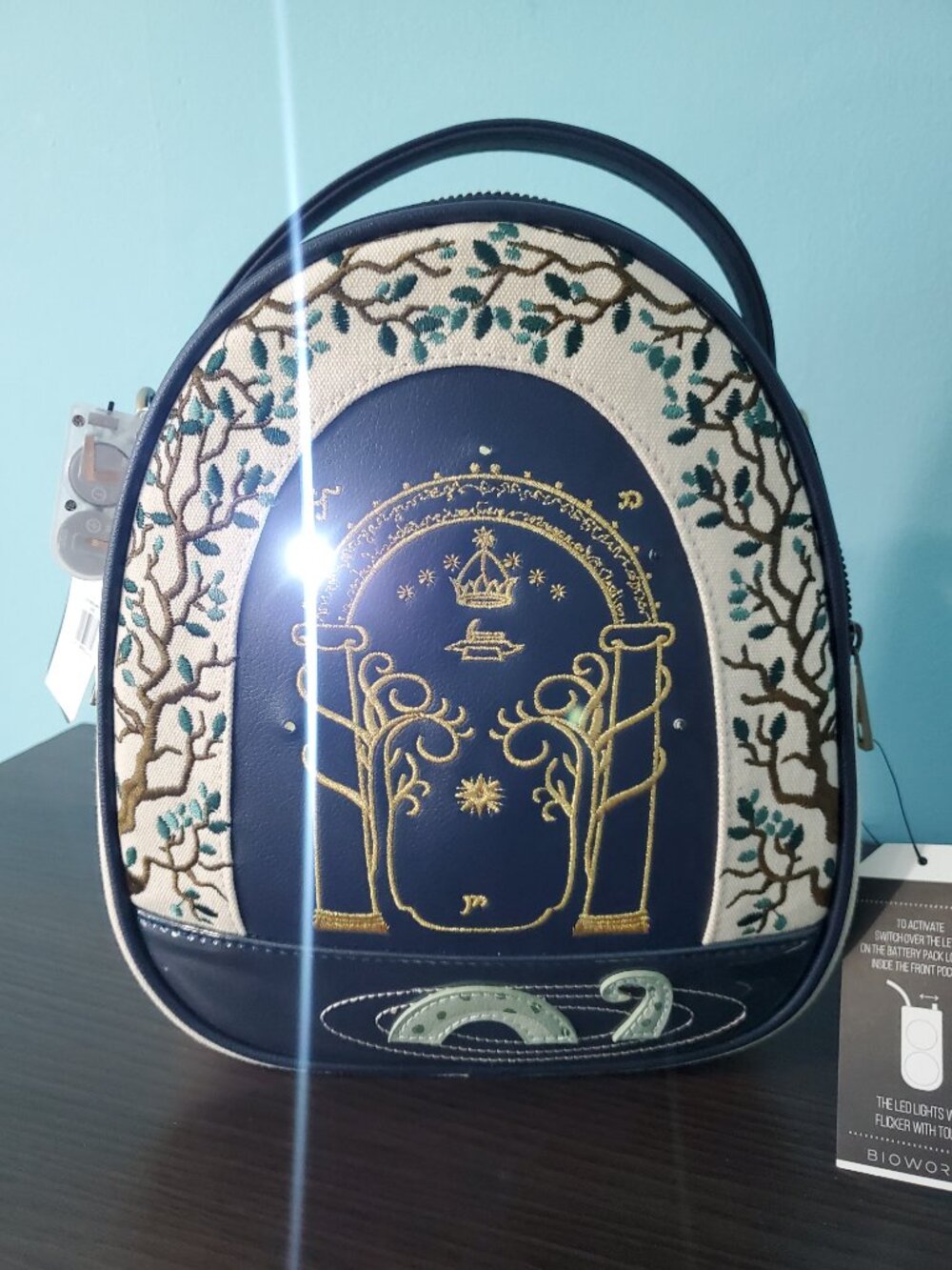 NWT Bioworld x Lord of the Rings Mines of Moria Light Up Mini Backpack